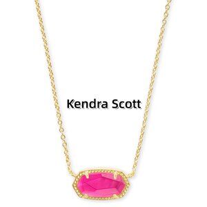 Elisa Gold Pendant Necklace in Dichroic Glass